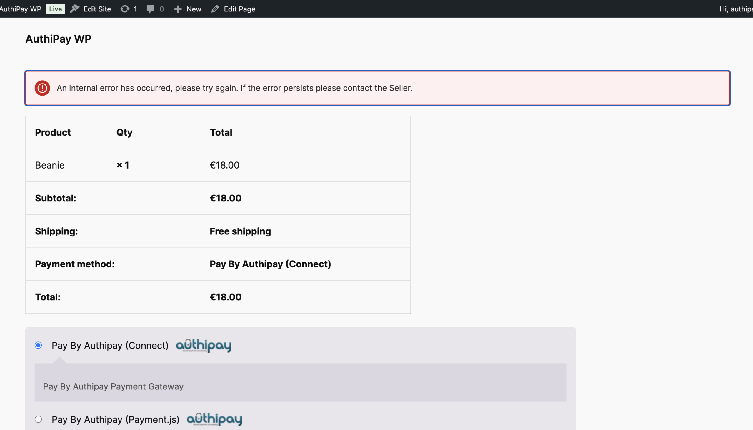 AIB-MS-AuthiPay-WooCommerce-declined-payment