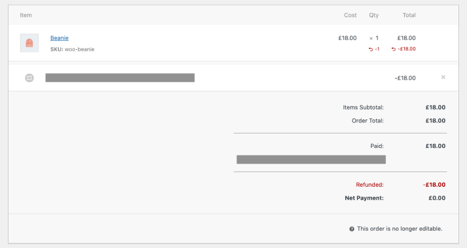 LBOP WooCommerce refund process