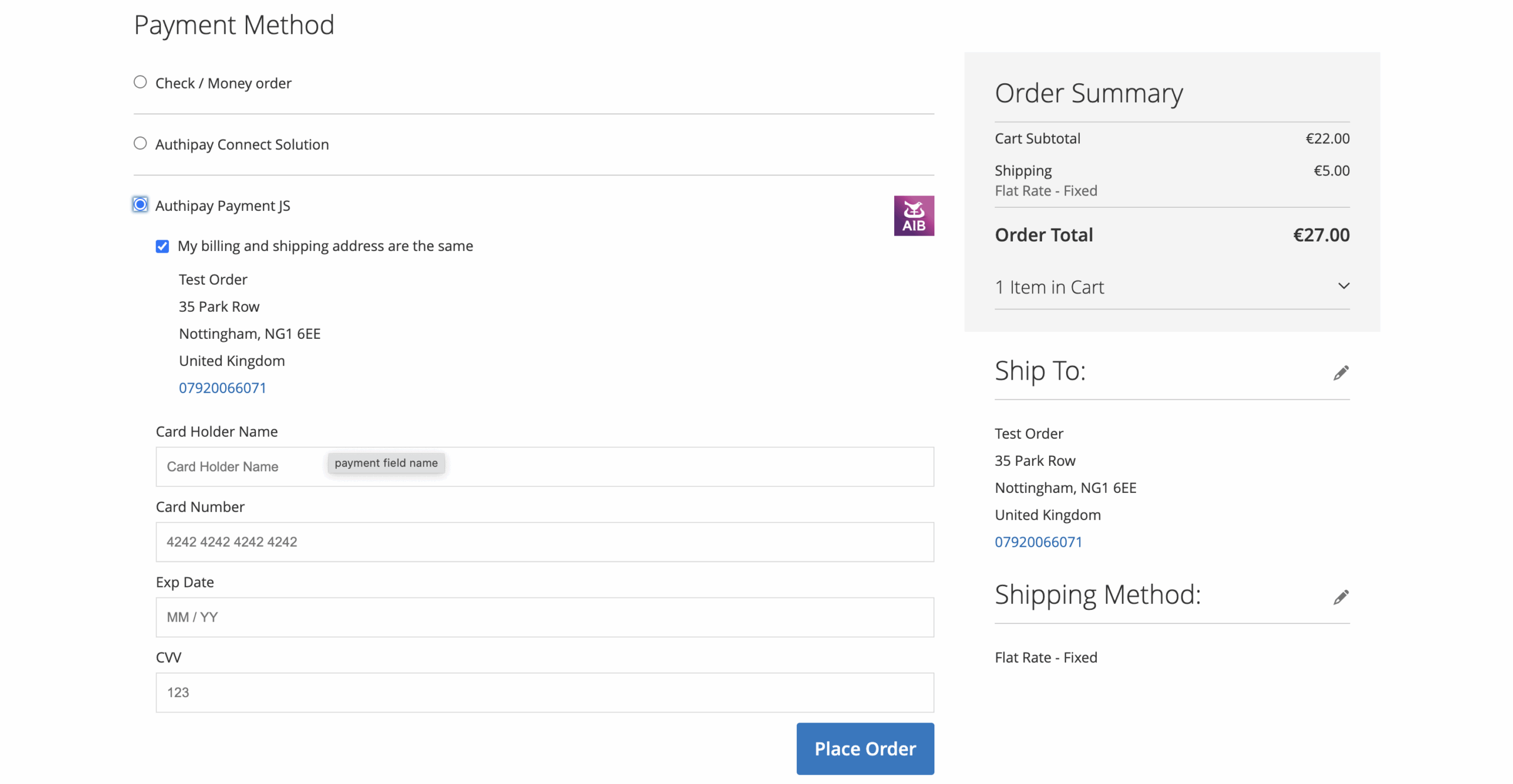 AIB-MS-AuthPay-Magento-embedded-checkout-form