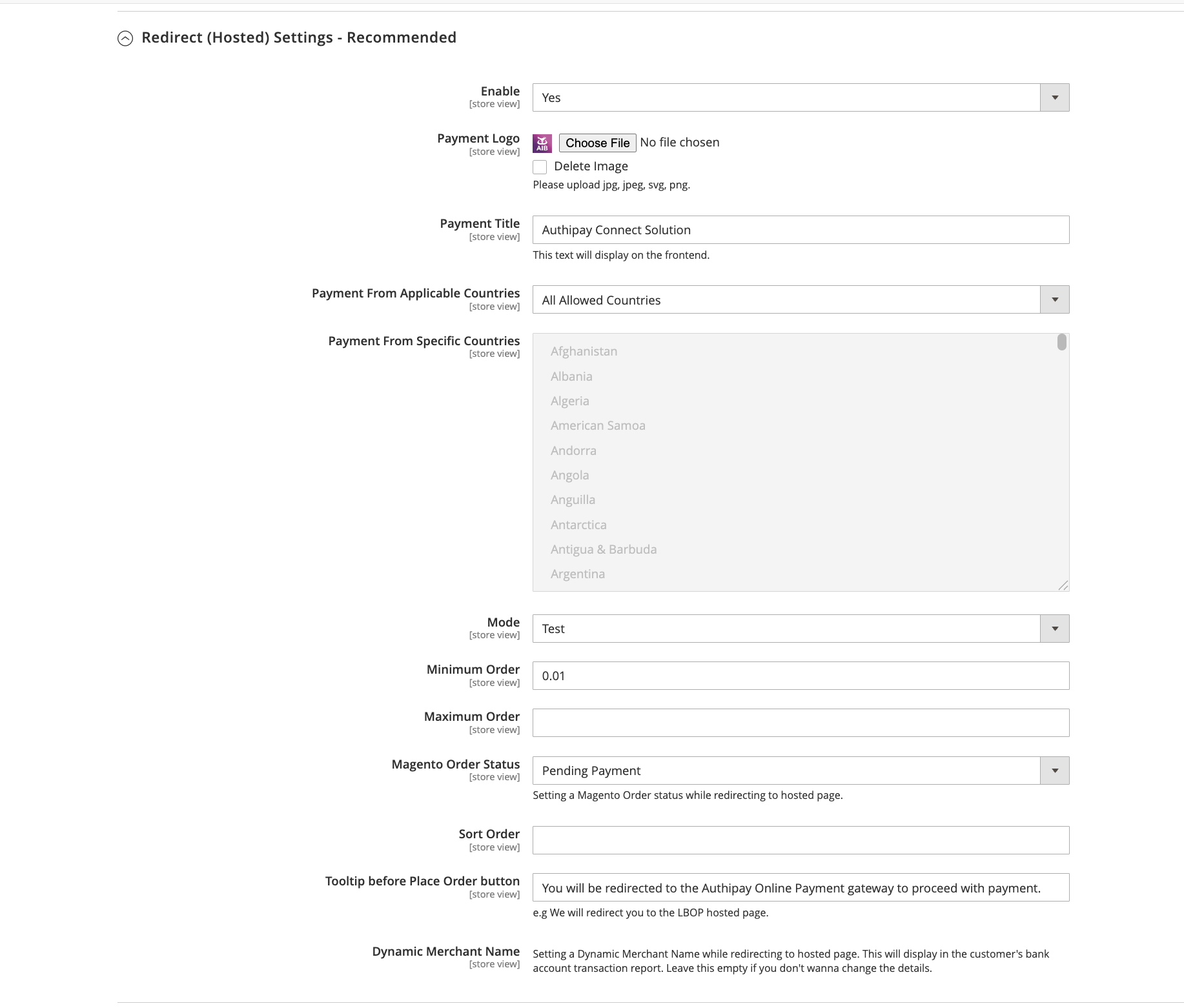 AIB-MS-AuthiPay-Magento-hosted-payment-settings
