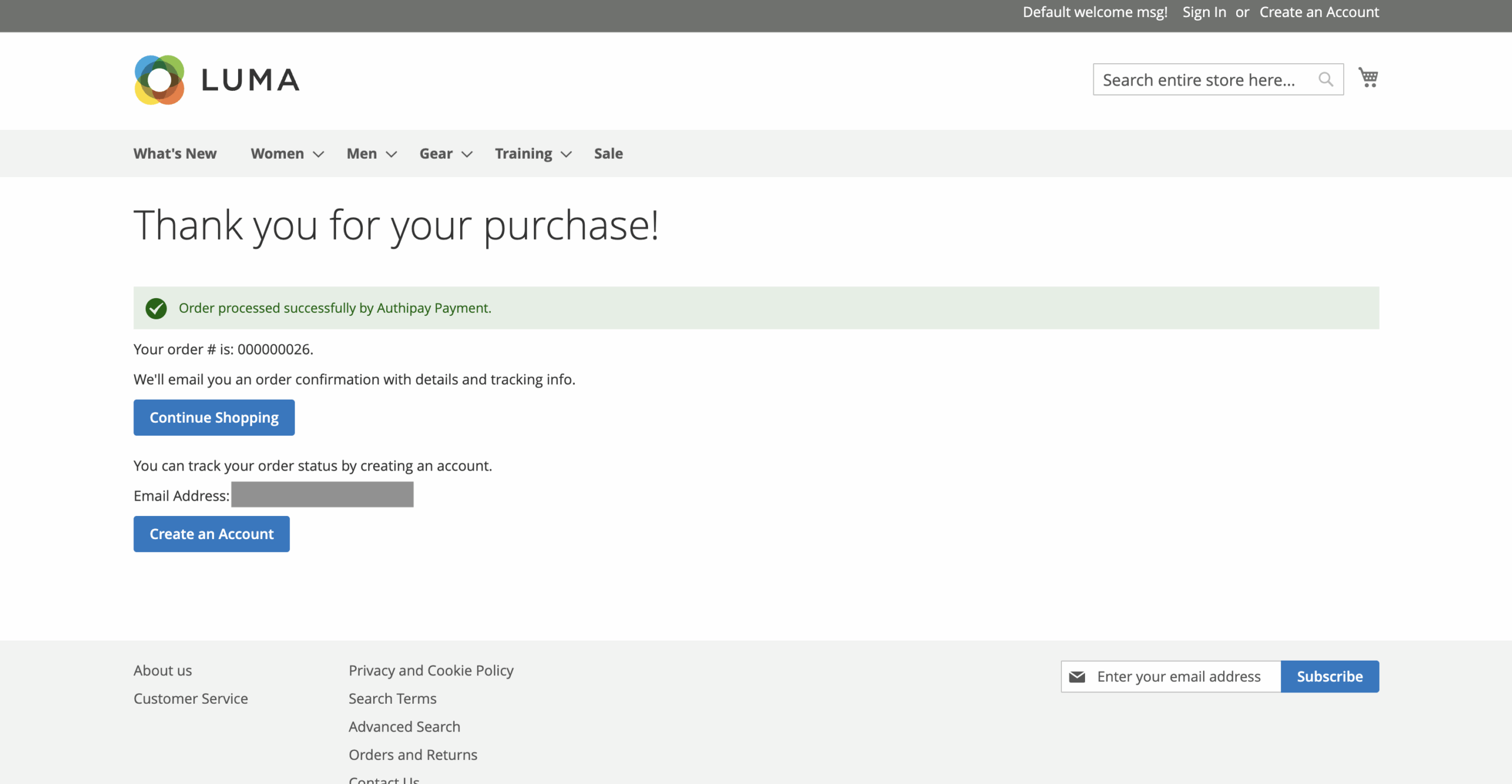AIB-MS-AuthiPay-Magento-successful-payment
