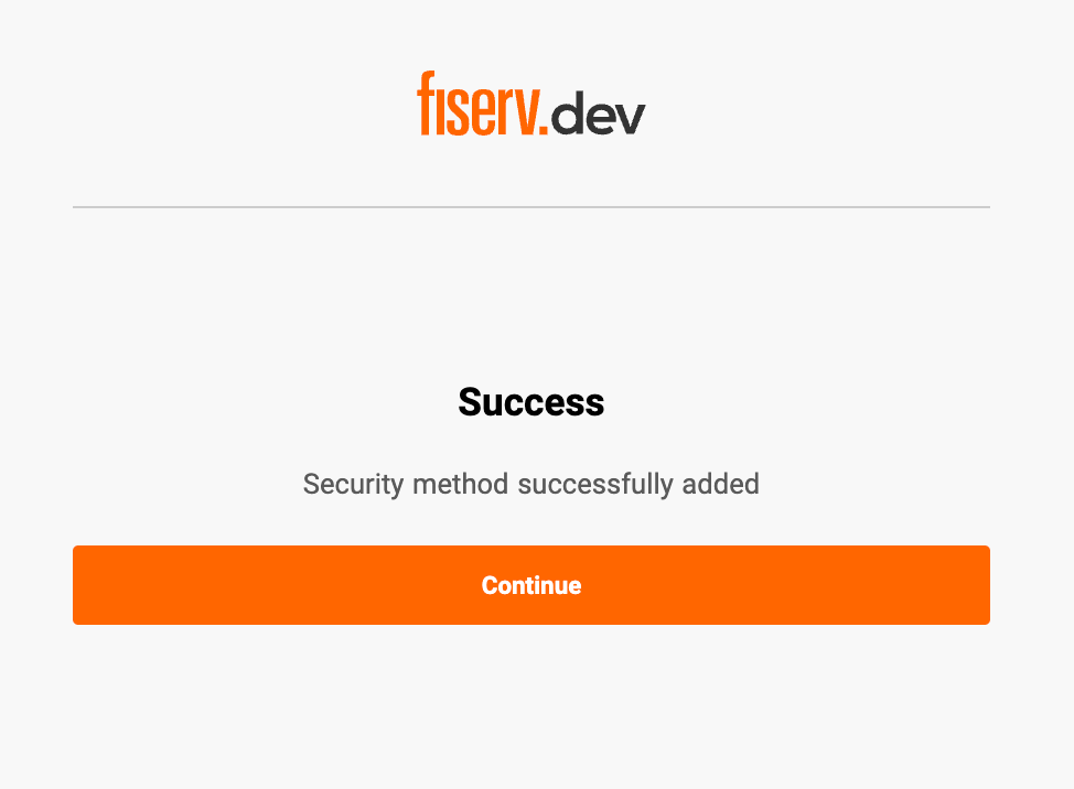 Security method successfully added