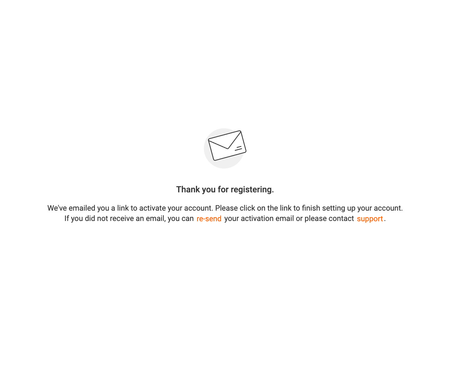 Thank you for registering email