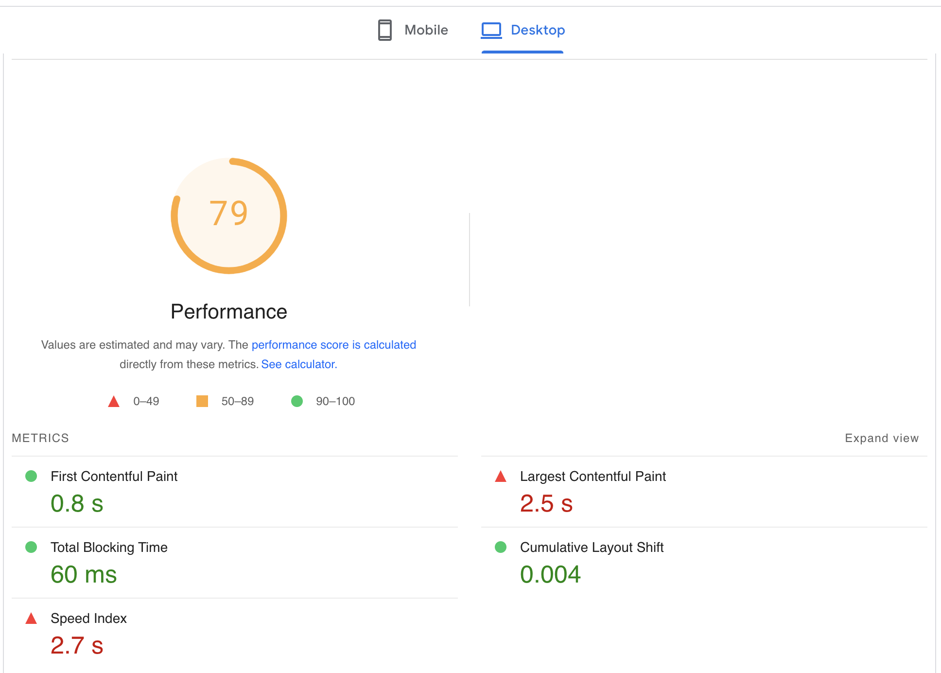 A Google Pagespeed tool