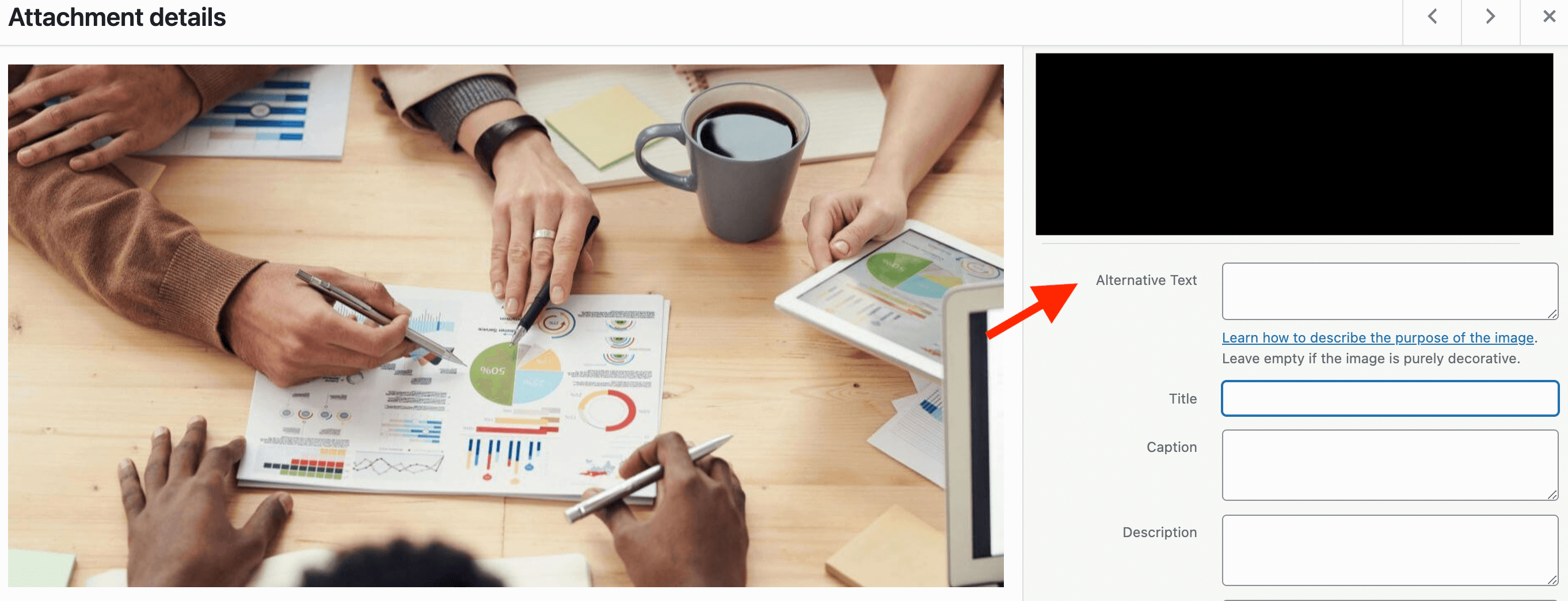 Editing alt text on WordPress/WooCommerce
