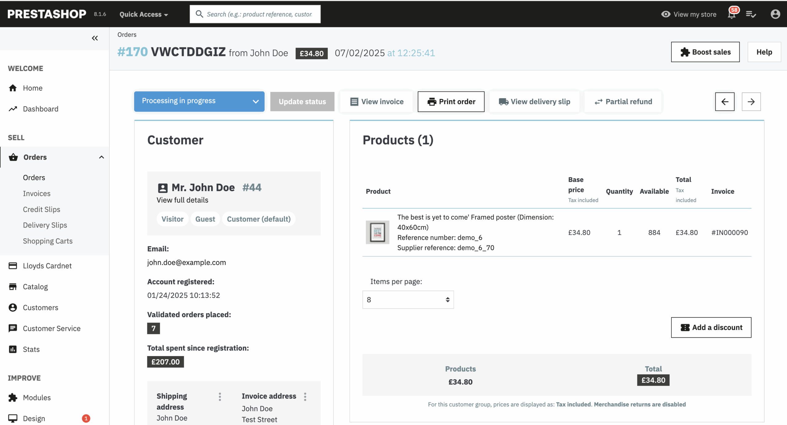LBOP-PrestaShop-order-details-page