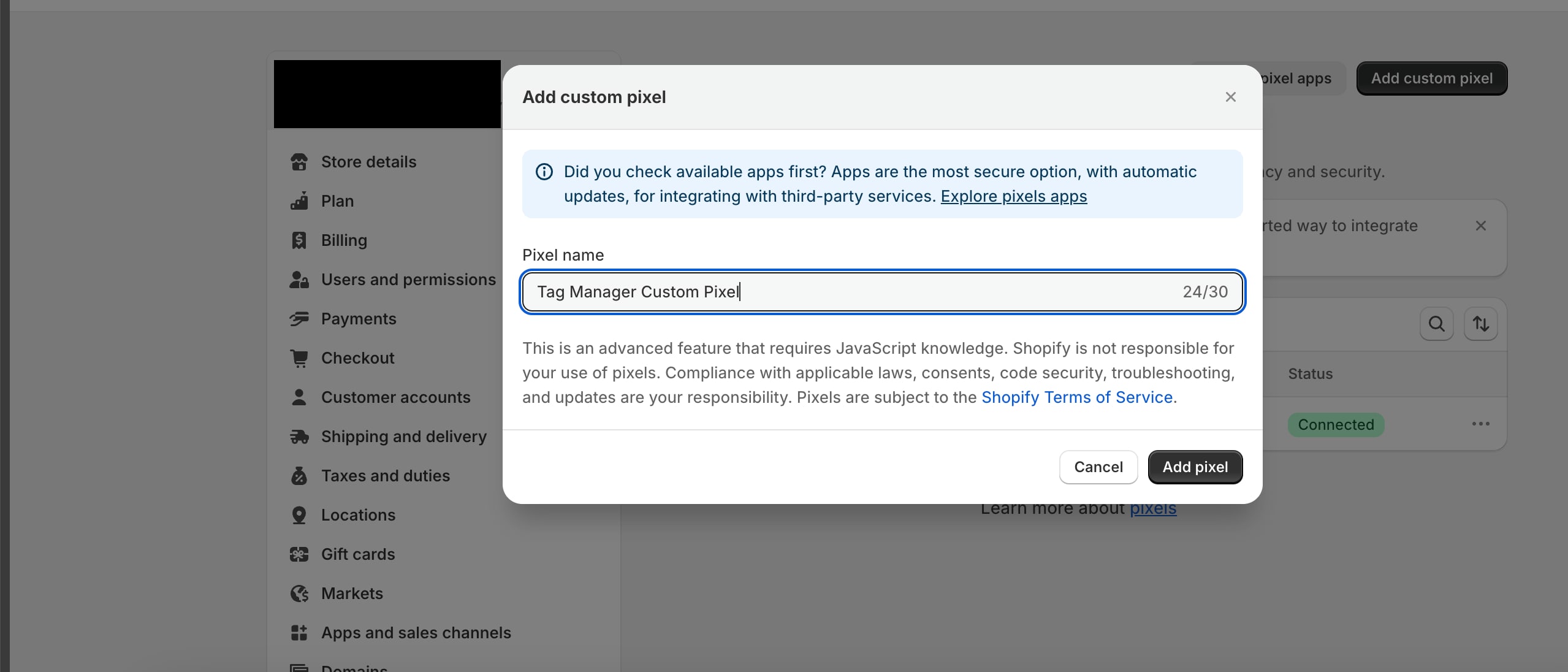 shopify google tag manager shopify pixel naming min