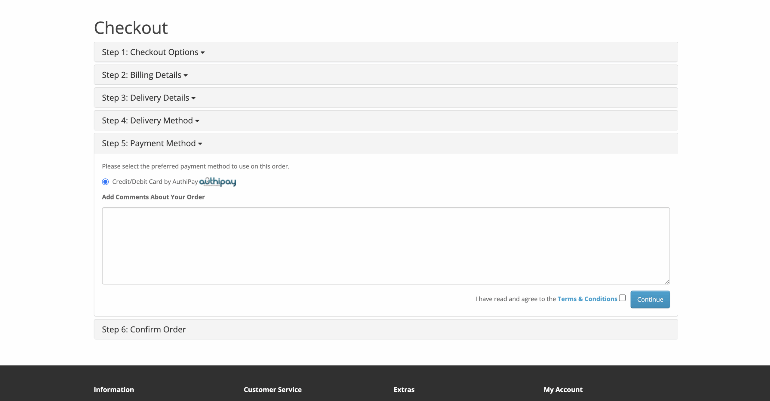 AIB-MS-AuthiPay-OpenCart-checkout-page