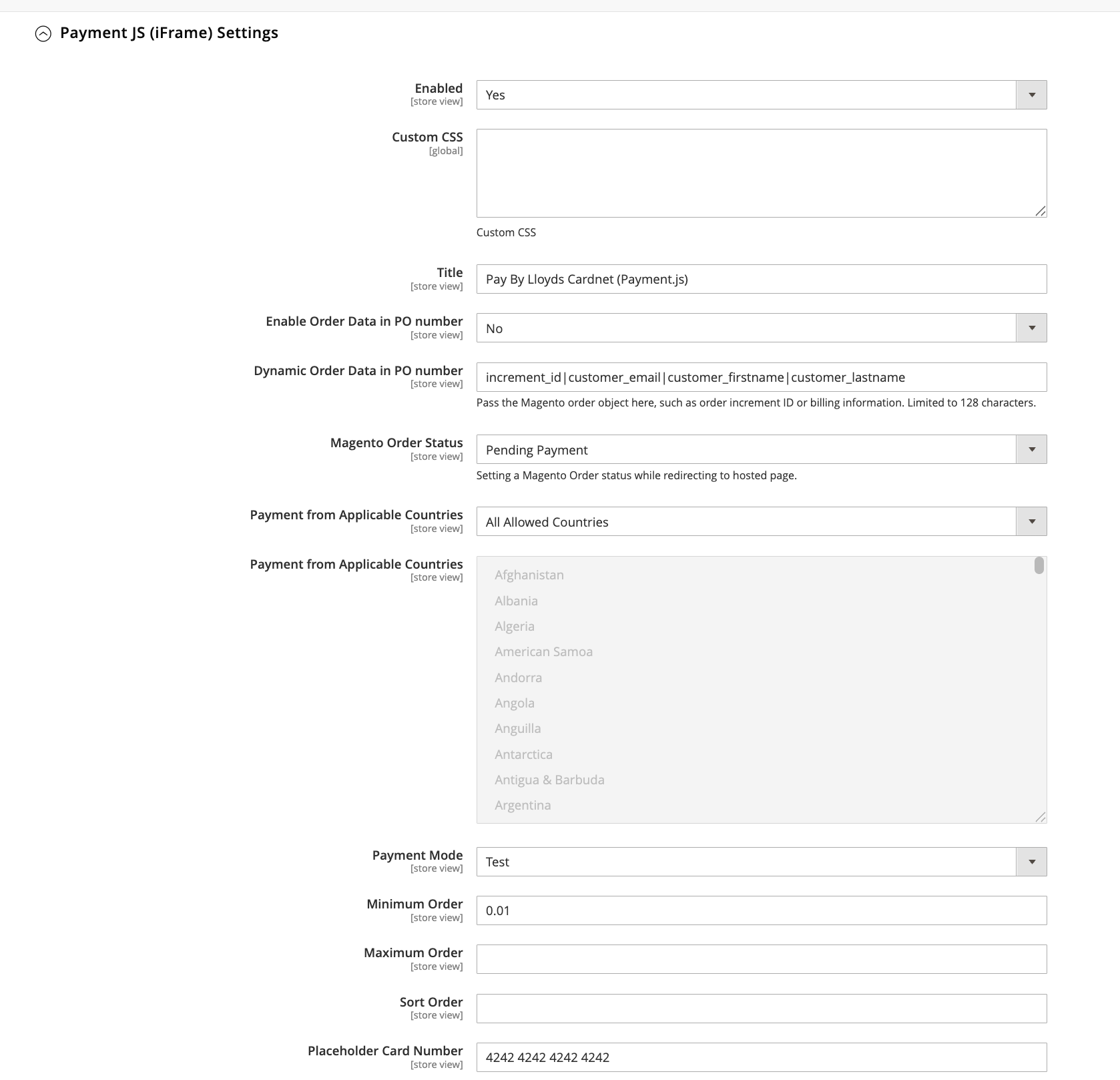 LBOP-Magento-Embedded-solution-form-settings
