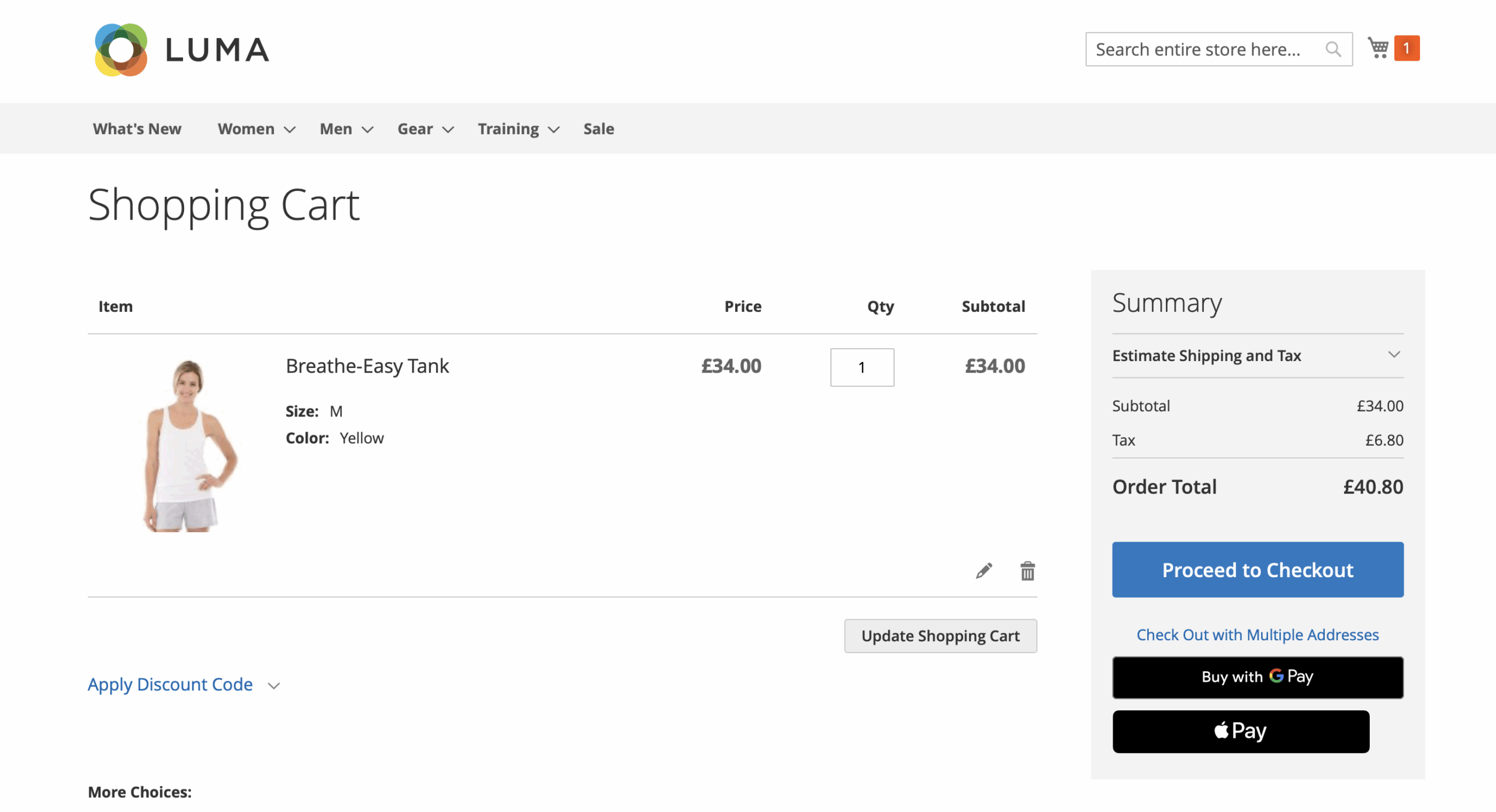 Digital wallets displayed on checkout page