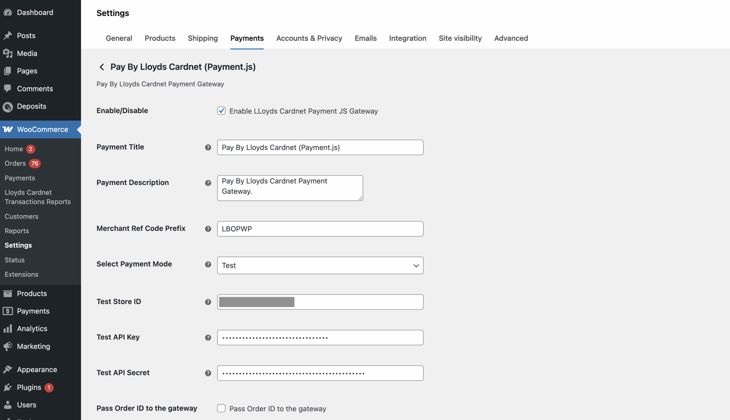 LBOP-WooCommerce-Embedded-solution-backend-settings