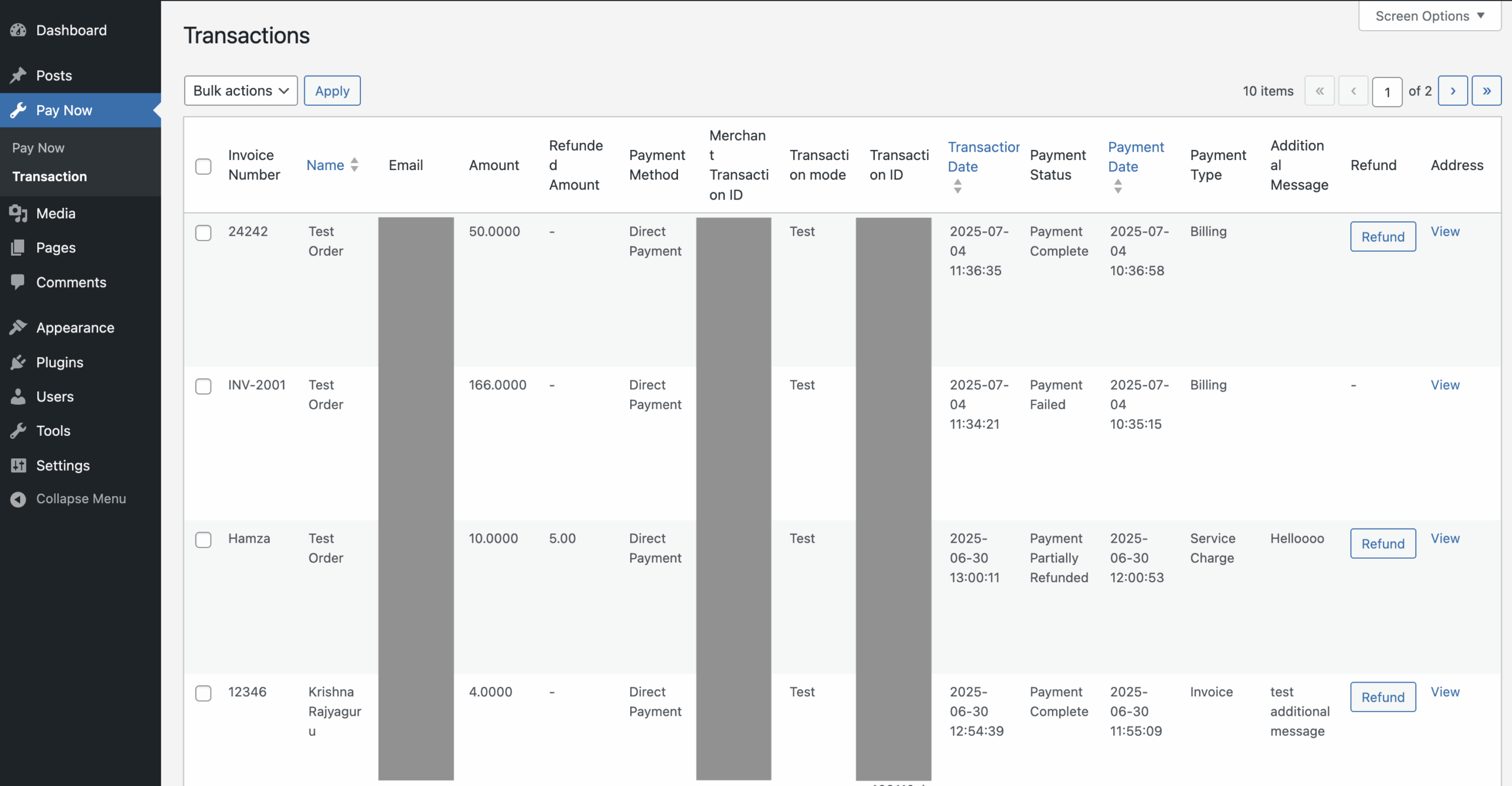 AIB-MS-AuthiPay-WordPress-transaction-report